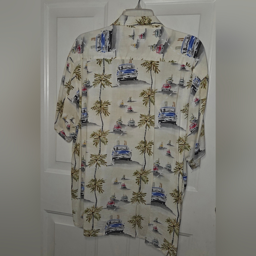 Pineapple Connection Tropical Print Button-Up Shi… - image 2